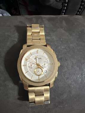 Fossil Men's Machine Chronograph Gold-Tone Stainless Steel Watch FS5193